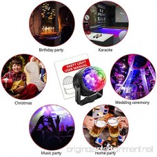 Dance Party Lights Birthday Strobe DJ Light Disco Ball with LED Rotating Stage Sound Activated with Remote - B07BFVFGW6