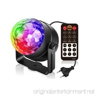 Dance Party Lights  Birthday Strobe DJ Light Disco Ball with LED Rotating Stage Sound Activated with Remote - B07BFVFGW6