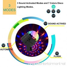 Disco Ball Party Lights 3W RGB Sound Activated DJ Strobe Stage Lights Perfect for Halloween Christmas Home Party Kids Birthday Gifts Club Bar Wedding Holiday Karaoke Dance Night Lamps. - B0753YDLZH