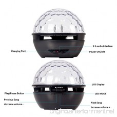 Disco Ball Party Lights Speaker Strobe Club lights Effect Magic Mini Led Stage Lights with Wireless Bluetooth Speaker Suitable for Kids Birthday Gift Toys Home KTV Xmas Wedding Show Pub (Balck) - B06XWR5WVM