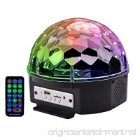 Disco Ball Party Stage Lights AVEKI LED 9 Color Bluetooth Speaker DJ Stage Rotating Lights with Remote Control  Crystal Magic Super Bright Strobe Light for Home Kids Party Wedding Decor (Black) - B07FD6C6NX
