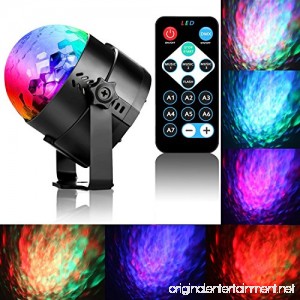 Disco Ball Strobe Light，Sound Activated Party Lights Disco Lights with Remote Control for Home Room Dancing Show Birthday Parties Karaoke Club Pub Xmas (water ripple effect) - B076CGBWTX