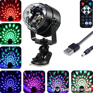 DSstyles 3W LED RGB Rotating Magic Ball Light Stage Light Projecting Lamp for Disco Party Festival Wedding Decoration - B07FSGY316