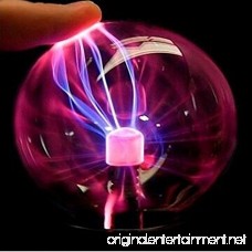 Glass Plasma Ball Sphere Lightning Light Lamp Party Magical Ball Electrostatic Falshing Ball Educational And Fun Gift For Christmas Birthdays Or Home Decoration (6 inch) - B07839FGRS