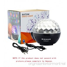 Intsun Bluetooth Portable Rechargeable Speaker with Stage Lights Disco Ball Light Speaker RGB Color LED Crystal Ball Auto Rotating with FM Radio for TF Card for Party Wedding Birthday Club - B016UHB33Y