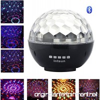 Intsun Bluetooth Portable Rechargeable Speaker with Stage Lights  Disco Ball Light Speaker RGB Color  LED Crystal Ball Auto Rotating with FM Radio for TF Card  for Party Wedding Birthday Club - B016UHB33Y