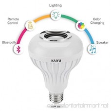 KAIYU LED Bluetooth Light Bulb Speaker - 6W E27 RGB Changing Lamp Wireless Stereo Audio with 24 Keys Remote Control - B07BQV2BL1