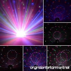 LED Crystal Magic Ball Party Light Christmas Decoration Lights 6 Colors Stage Effect Lighting 15W with Sound Activated Light with Remote Control MP3 Play and USB for Disco Xmas KTV Club Pub Show - B078K5STMP