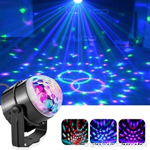LED Party Lights Magic Ball DJ Disco Lights 3W RGB LED Stage Light 7 Colors Sound KTV Bar Strobe Light with Remote Control - B078YK7928