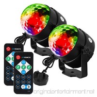 Leoie LITAKE 2 PCS LED Disco Ball Light with Remote Control  Portable Mini RGB Party Lamp  7 Colors Sound Actived Crystal Magic Stage Light - B07DGC3KLP