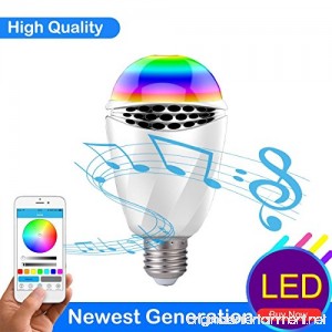 LK&smart Bluetooth Smart LED Bulb Speaker Bulb APP Controlled Dimmable Multicolored Lights - B06XHWZ8LF