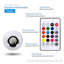 Music Light Bulb LED Bluetooth Speaker Bulb E27 Wireless Remote Control Mini Smart LED Audio Speaker RGB Color Light Warm Bulb Music Lamp for Home Party Festival Decoration - B075P26DCX