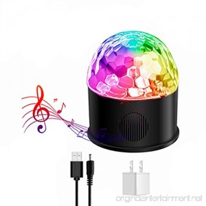 Omkuwl Disco Strobe Ball Bluetooth Speaker USB Charging Party Birthday Lights Sound Activated Rotating Remote Control Lighting - B07CQYHRMK