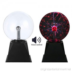 Plasma Ball Light Leegoal 6” Sound & Touch Sensitive Sphere Lightning Lamp Magical Electrostatic Ball Lamp for Parties Home Decorates - B07DZTWC3X