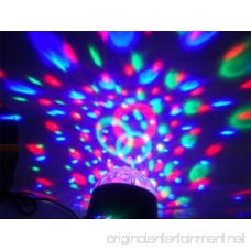 PYSICAL Black LED RGB Crystal Rotating Magic Ball Sunflower Colorful Lighting Lamp Perfect Christmas Gift Best for Party Disco Dj Stage Light Stage Lighting for Xmas Party Club Pub Birthday - B00J5EL0OW
