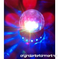 PYSICAL Black LED RGB Crystal Rotating Magic Ball Sunflower Colorful Lighting Lamp  Perfect Christmas Gift  Best for Party  Disco Dj Stage Light  Stage Lighting for Xmas Party Club Pub Birthday - B00J5EL0OW