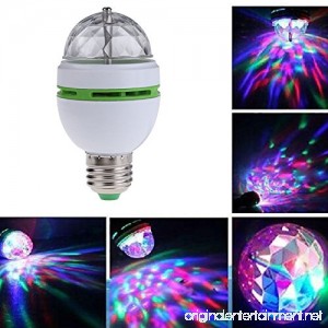 Stage Light Bulb E27 3W RGB LED Sound Rotating Disco Light Bulb for Stage Xmas DJ KTV Bar Club Pub - B075L8RTP6