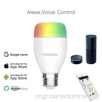 Wifi Smart Light Bulb THINKIDEA Intelligent Lights Dimmable LED Light Multicolored LED Bulbs With 6W Color Changing Dimmable LED Bulbs Compatible With Amazon Alexa Echo and Google Home - B0725NQ9PW