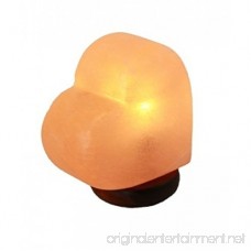 A-Star(Tm) Natural Crystal Salt Lamp USB Plug with Genuine Wood Base (Heart) - B06XWVXHKW