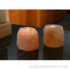 Accentuations by Manhattan Comfort AMC2-95000 Natural Crystal Himalayan Salt Candle Holder - Set of 2 Natural - B01H07O3C6