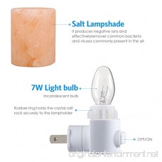 AMIR Salt Lamp Natural Himalayan Crystal Salt Light with 4 Bulbs (2 Colorful Bulbs) 11.2oz Mini Hand Carved Night Light with UL-Approved Wall Plug for Air Purifying Lighting and Decoration 2 Pack - B075CZ4R56