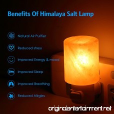 AMIR Salt Lamp Natural Himalayan Crystal Salt Light with 4 Bulbs (2 Colorful Bulbs) 11.2oz Mini Hand Carved Night Light with UL-Approved Wall Plug for Air Purifying Lighting and Decoration 2 Pack - B071CGDJMX