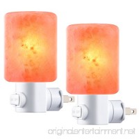 AMIR Salt Lamp  Natural Himalayan Crystal Salt Light with 4 Bulbs (2 Colorful Bulbs)  11.2oz Mini Hand Carved Night Light with UL-Approved Wall Plug for Air Purifying  Lighting and Decoration  2 Pack - B075CZ4R56