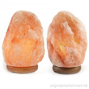 Crystal Allies Gallery: CA SLS-M-2pc Pack of 2 Natural Himalayan Salt Lamp w/ Dimmable Switch 6ft UL-Listed Cord and 15-Watt Light Bulb - B00NMVKY96