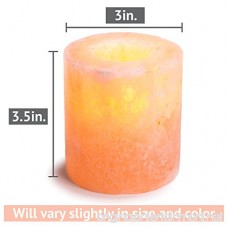 Crystal Allies Natural Himalayan Salt Lamp and 2 Piece Cylinder Tea Candle Holder Combo with Dimmable Cord and Bulb - B00V907NWS