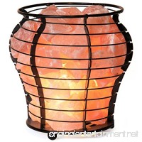 Crystal Allies Natural Himalayan Salt Wire Mesh Basket Vase Lamp with Cord  Light Bulb & Authentic Crystal Allies Info Card - Choose Your Pattern (Vessel) - B0774TJSN4