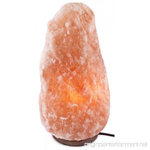 CRYSTAL DECOR 13” to 14” 20-25 lbs Dimmable Hand Crafted Natural Himalayan Salt Lamp On Wooden Base - B013V9AYAW