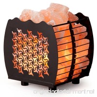 Crystal Decor Natural Himalayan Hybrid Wired Cube Basket Pink Salt Lamp in a Modern and Contemporary Design with Dimmable Cord - Tristar - B074PCC4CT