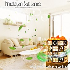 Decolighting Himalayan Salt Lamp Natural Salt Lamp Salt Crystal Chunks in Acrylic Diamond Cylinder with Wood Base Bulb and Dimmer Control for Christmas Gift and Home Decorations. [energy class a+++] - B06Y4246TF