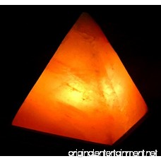 Deluxe Comfort Pyramid Himalayan Lamp - 7 x 7 x 8 - 16 LBS on Beautiful Wood Base Base w/Bulb & Cord - B016I98BE8