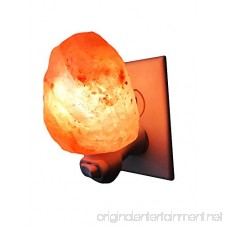 Dream Salts Himalayan Salt Night Light With LED Bulb / Natural Hand Carved Plugin / Beautiful Colorful Salt Lamp Air Ionizer For Bedroom Kitchen And Home (Natural) - B07898PJCK