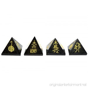 Healing Crystals India Natural Black Tourmaline 20-25mm Pyramid Feng Shui Spiritual Reiki Healing Energy Charged Pyramid Free Shipping 1 piece - B00WBMV342