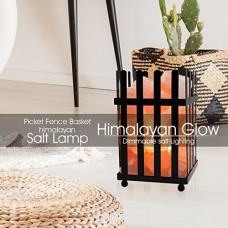 Himalayan Glow Salt Lamp with Salt Chunks in Picket Design Night Light Table Lamp by WBM - B00EU5NGZ2