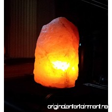 Himalayan Salt Lamp(7-13 lbs) Hand Carved Glow Natural Crystal Rock Lamp with Wood Base 2 Bulbs and Dimmer Switch for Office Decorations Air Purifies - B019Q5FEL4