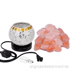 Himalayan Salt Lamp Natural Crystal Salt Lamp Salt Chunks in Glass Bowl with Wood Base Bulb and Dimmer Control for Christmas Gift and Home Decorations. [energy class a+++] - B01N1U9U5B