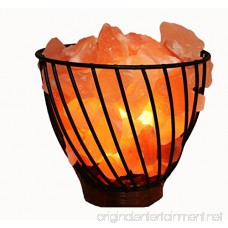 HomeRoots Lighting 7 Himalayan Wired Basket Lamp 3.0 with Natural Rocks with dimmer - B07F8ZX46W