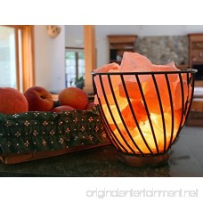 HomeRoots Lighting 7 Himalayan Wired Basket Lamp 3.0 with Natural Rocks with dimmer - B07F8ZX46W