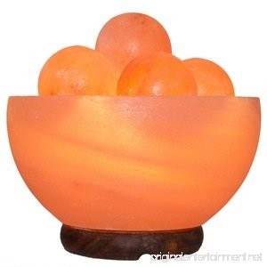 IQ Salt Lamp Bowl with 5 Salt Balls 7-8 inch Tall Himalayan Massage Ball Salt Lamp Bowl - B07C6NVQWZ