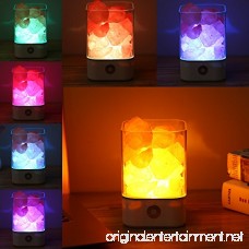 KBAYBO USB Crystal Salt Night Light Himalayan Crystal Rock Salt Lamp Air Purifier Night Light (Black) - B077RSSRNN
