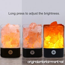 KBAYBO USB Crystal Salt Night Light Himalayan Crystal Rock Salt Lamp Air Purifier Night Light (Black) - B077RSSRNN