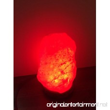 KHEWRA Hand Carved Natural Crystal Mini USB Himalayan Salt Lamp on Wood Base (4 inch) - B074PW9TQG