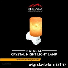 KHEWRA Himalayan Salt Plugin Lamp Natural Crystal Salt Light Glow Hand Carved Night Lights Wall light with UL Listed Plug for Lighting Decoration and Air Purifying - B074PWMNRJ