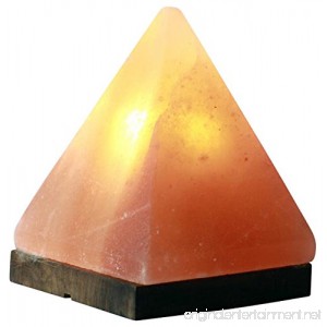 Natural Himalayan Pyramid Salt Lamp Ionic Air Purifier with on/off cord and Wooden Base - B01HTTTYEM