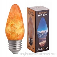 Natural Himalayan Salt Bulb by UmAid - Energy Saving 40 Watt Light Bulb for Night Lamp  Chandeliers and Sconces - Long Lasting Rock Salt Bulbs - Great for Air Purification & Improvement - B0763V9DF2