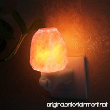 Natural Himalayan Salt Lamp Hinmay 2 Pack Mini Hand Carved Crystal Night Lights Wall Light for Air Purifying Bedroom Lighting- Included 4 Light Bulbs - B074CY7GG4