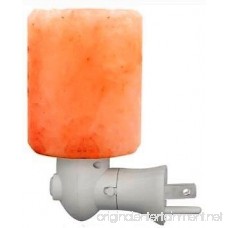 Natural Himalayan Salt Night Light Lamp: Hand Carved Cylindrical Shape with complementary three bulbs - B07358F1GX